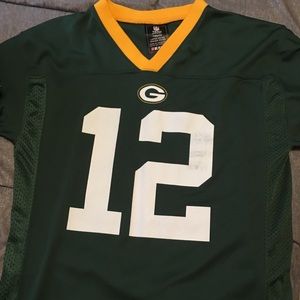 Green Bay Packers Aaron Rodgers jersey.